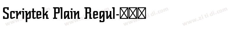 Scriptek Plain Regul字体转换